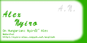 alex nyiro business card
